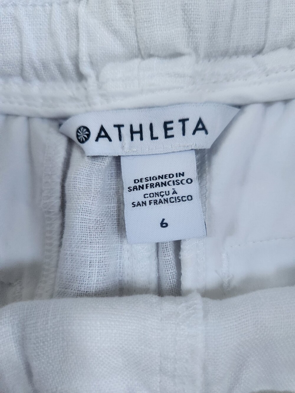 Athleta Women's White Cabo Linen Shorts - Picture 3 of 9